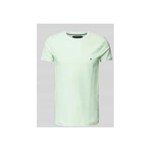 TOMMY HILFIGER S/S T-shirt voor heren, Groen (Opaal Groen), XS