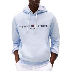 Tommy Hilfiger - Trui - Groen - Katoenmix - Capuchon met Trekkoord