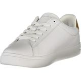 Tommy Hilfiger - ESSENTIAL COURT SNEAKER STRPS - Vrijetijdsschoen - Wit/goudkleur