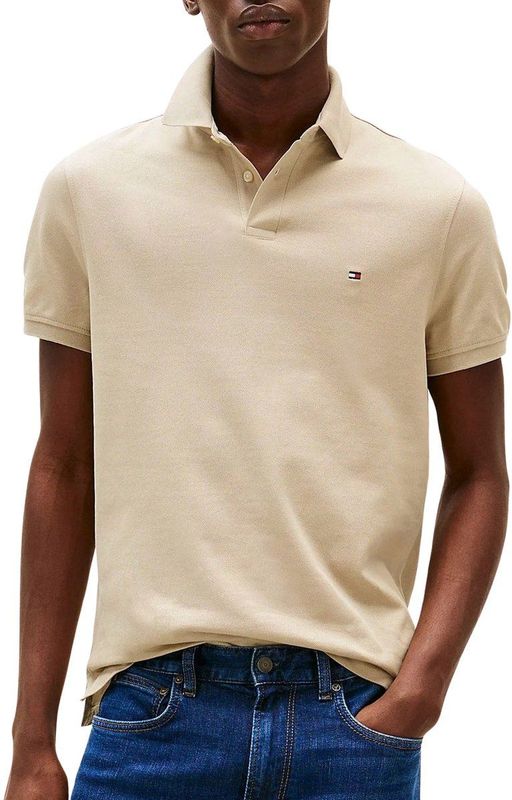 Tommy Hilfiger - 1985 Regular Polo - Poloshirt - Beige - Organisch Katoen