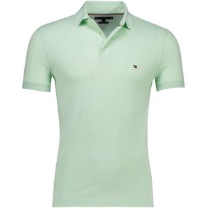 Tommy Hilfiger Polo Groen - Korte Mouw - Slim Fit - 1985