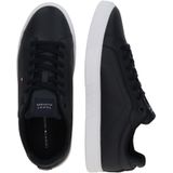 Tommy Hilfiger - ICON COURT LTH FLAG ESS - Vrijetijdsschoen - Donkerblauw - Vetersluiting