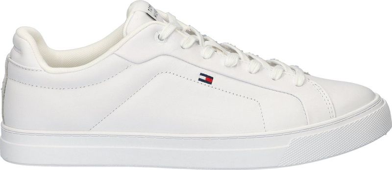 TOMMY HILFIGER - Flag Ess - Tennisschoen - Wit - Leer
