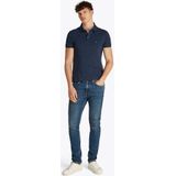 Tommy Hilfiger - Menswear Polo - Donkerblauw - Katoen/Elastaan