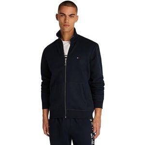Tommy Hilfiger Heren ESSENTIAL FLEECE ZT STAND COLLAR MW0MW38083 Zip Through Sweatshirt, Blauw, S, Blauw (Woestijnhemel), S