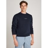 TOMMY HILFIGER - Sweatshirt - Marine - Sweatstof - Ronde Hals, Lange Mouw