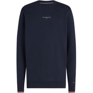 TOMMY HILFIGER - Sweatshirt - Marine - Sweatstof - Ronde Hals, Lange Mouw