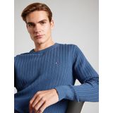 Tommy Hilfiger - Gebreide Trui - Avion Blue - Katoen - Regular Fit