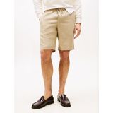 Tommy Hilfiger - Korte Broeken - Beige - Linnen - Trekkoord in Taille