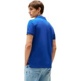 Poloshirt - Effen - Jersey - Slanke Pasvorm - Kwartmouw