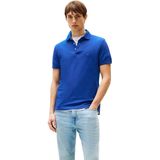 Poloshirt - Effen - Jersey - Slanke Pasvorm - Kwartmouw