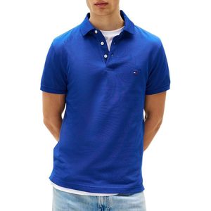 Tommy Hilfiger - Polo Korte Mouw - Blauw - Biologisch Katoen