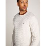 Tommy Hilfiger - Katoenen Kabel Gebreide Trui - Avorio - Katoen