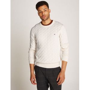 Tommy Hilfiger - Katoenen Kabel Gebreide Trui - Avorio - Katoen