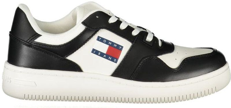 Tommy Jeans - TJW Retro Basket Sneaker - Zwart - Leer