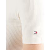 Tommy Hilfiger Dames 5X2 Rib C-NK SS WW0WW43918 S/S T-shirt, beige, XS, Beige (Calico), XS