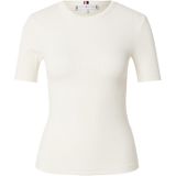 Tommy Hilfiger Dames 5X2 Rib C-NK SS WW0WW43918 S/S T-shirt, beige, XS, Beige (Calico), XS