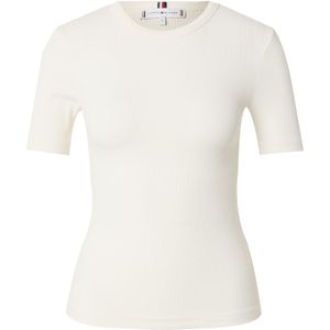 Tommy Hilfiger Dames 5X2 Rib C-NK SS WW0WW43918 S/S T-shirt, beige, XS, Beige (Calico), XS