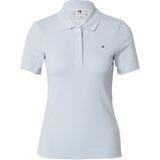 Tommy Hilfiger - 1985 Slim Pique - Damespolo - Blauw - Korte Mouwen
