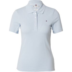 Tommy Hilfiger - 1985 Slim Pique - Damespolo - Blauw - Korte Mouwen