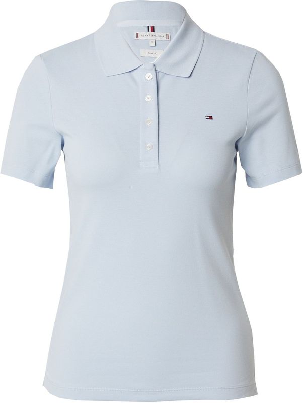 Tommy Hilfiger - 1985 Slim Pique - Damespolo - Blauw - Korte Mouwen