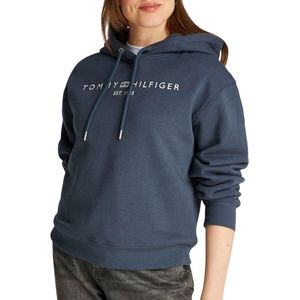 Tommy Hilfiger - Hoodie - Donkerblauw - Katoen/Gerecycled Polyester