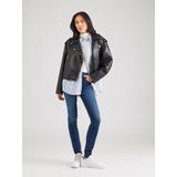 Jeans - Effen - Denim - Stevige Stof - Mid Waist - Skinny