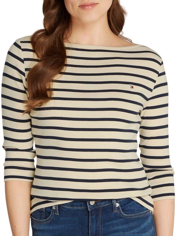 Tommy Hilfiger 3/4-Arm-Shirt NEW CODY SLIM BOAT-NK 3/4SLV mit Logostickerei