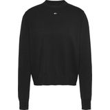 Tommy Jeans - Sweatshirt - Zwart - Regular Fit - Ronde Hals