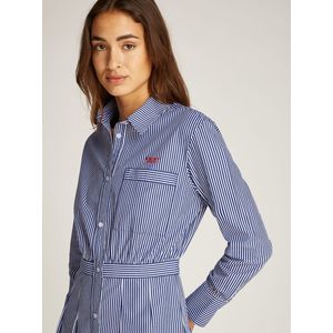 TOMMY JEANS - Hemdjurk - Blauw - Katoen - Wijd uitlopend