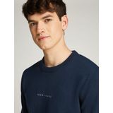 Tommy Hilfiger - Trui - Blauw - 50% Polyester - Wol - Ronde Hals