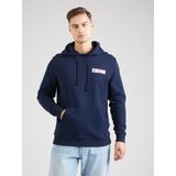 Tommy Jeans - Hoodie - Blauw - Katoen - Reguliere Pasvorm