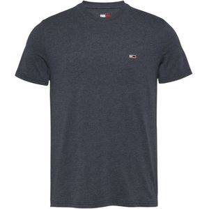 TOMMY JEANS - T-shirt TJM XSLIM JASPE HTR TEE EXT - Dark Night Navy - Katoen