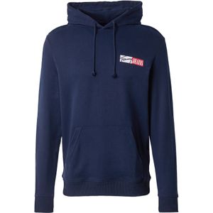 Tommy Jeans - Hoodie - Blauw - Katoen - Reguliere Pasvorm