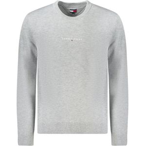 Tommy Hilfiger - Wollen Trui - Grijs - Wol - Polyester - Ronde Hals - Lange Mouwen