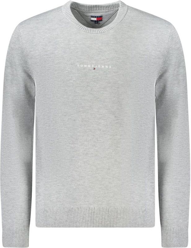 Tommy Hilfiger - Wollen Trui - Grijs - Wol - Polyester - Ronde Hals - Lange Mouwen