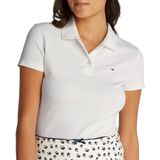 Tommy Jeans Tjw Slim Essential Polo SS DW0DW20160 S/S, wit (ecru), XS dames, wit (ecru), XS