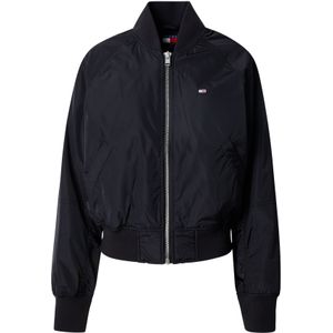 TOMMY JEANS - Bomberjack - Zwart - Met Lichte Padding - Met Logo-borduursel