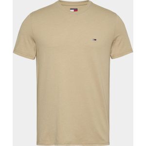 Tommy Jeans - DM0DM20363 - Gemarmerd T-shirt - Blauw - Extra Slim Fit - Katoen - Korte Mouwen