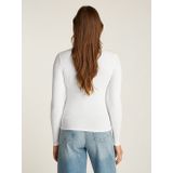 TOMMY JEANS - TJW SLIM ESSENTIAL RIB V LS - Shirt met Lange Mouwen - Ecru