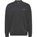 Tommy Hilfiger - Sweater - Grijs - Katoen - Ronde Hals - Lange Mouwen - Geborduurd Logo