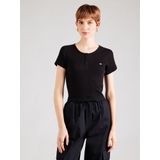 Tommy Jeans T-Shirt »TJW SLIM BUTTON RIB C-NECK SS«, mit Knöpfen