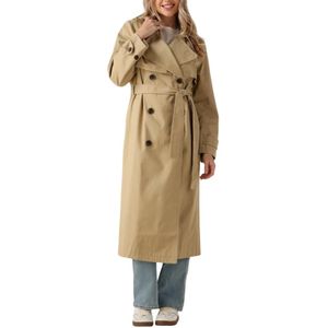 Tommy Jeans, Mantels, Dames, Bruin, M, Camel Trenchcoat voor dames