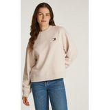 Tommy Hilfiger - Sweatshirt - Beige - Katoen - Ronde Hals - Lange Mouwen