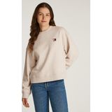 Tommy Hilfiger - Sweatshirt - Beige - Katoen - Ronde Hals - Lange Mouwen