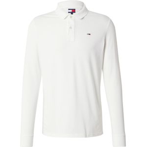 Tommy Jeans Poloshirt Tjm Slim Placket Polo Ls Dm0dm20232 Ybl Ecru Mannen Maat - S