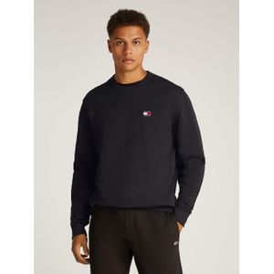 Tommy Hilfiger, Sweatshirts & Hoodies, Heren, Zwart, M, Katoen, Katoen Logo Sweatshirt Lange Mouw