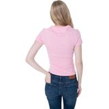 Tommy Hilfiger Jeans Roze Slim Linear T-Shirt Dames