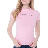 Tommy Hilfiger Jeans Roze Slim Linear T-Shirt Dames