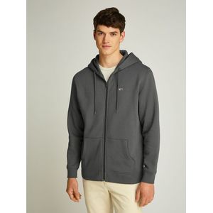 Tommy Jeans - TJM REG S VLAG ZIP THRU - Zip Through Hoodie - Grijs - Katoen/Polyester